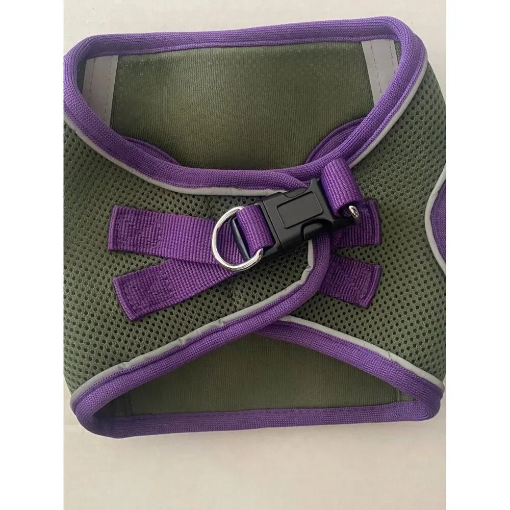 Pet Reflective Harness Vest - Olive Gray - SZ S Fits 14-16” girth/chest